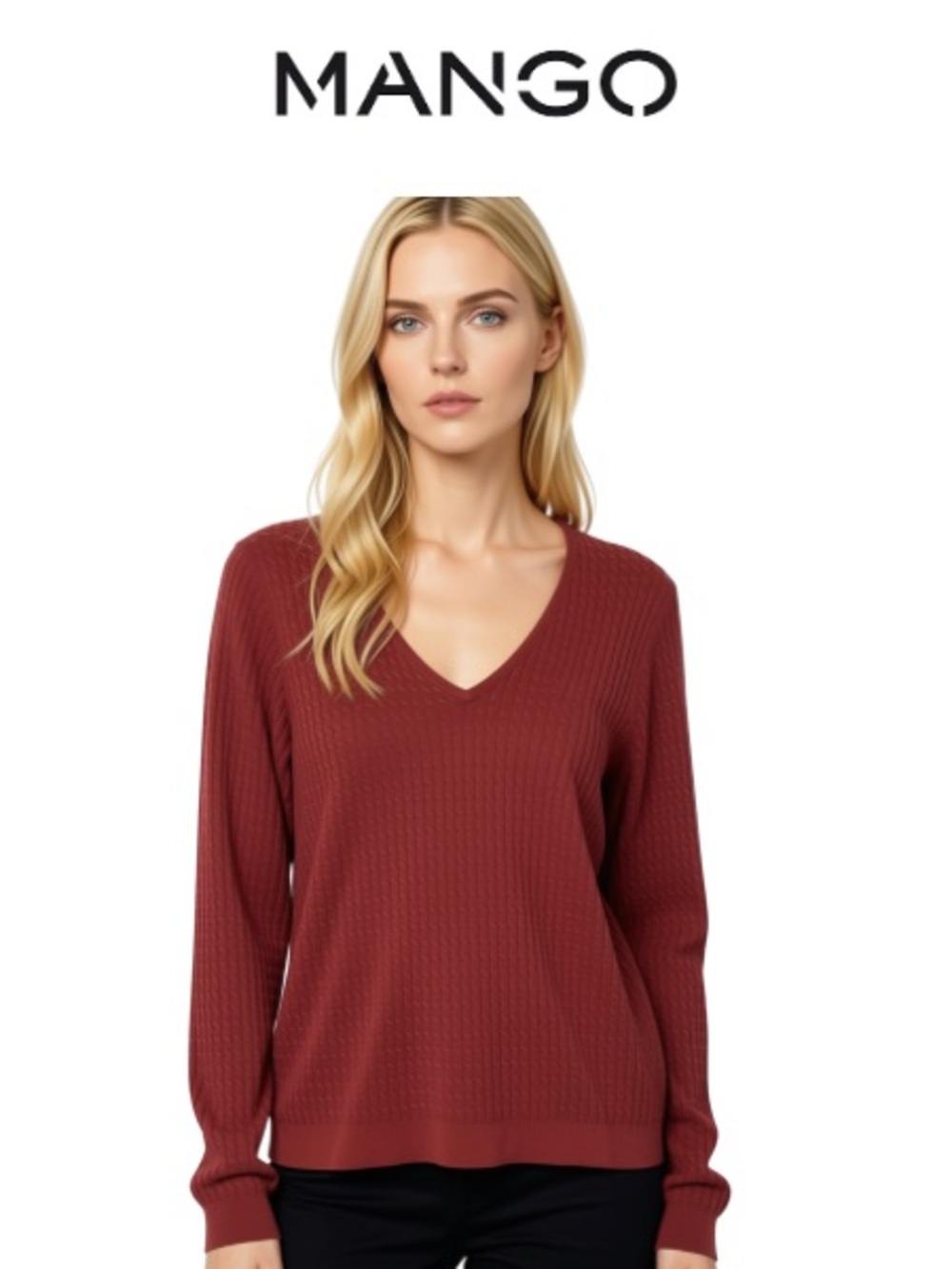 Mango Women's Red Sweater sz M